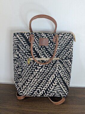 Sseko Kawa Convertible Canvas Leather Backpack, ethical carry-on